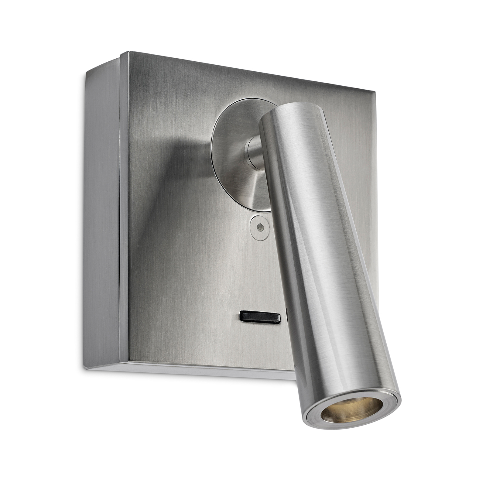 LEDS-C4 Gamma LED-vägglampa, kantig nickel