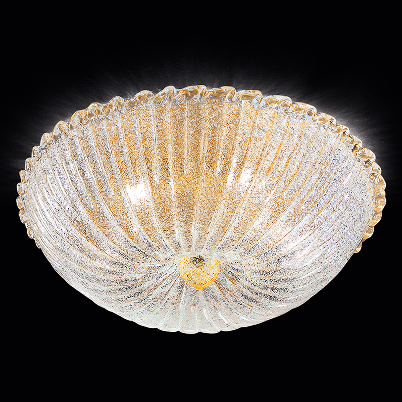 Taklampa Budino guld klar 50 cm
