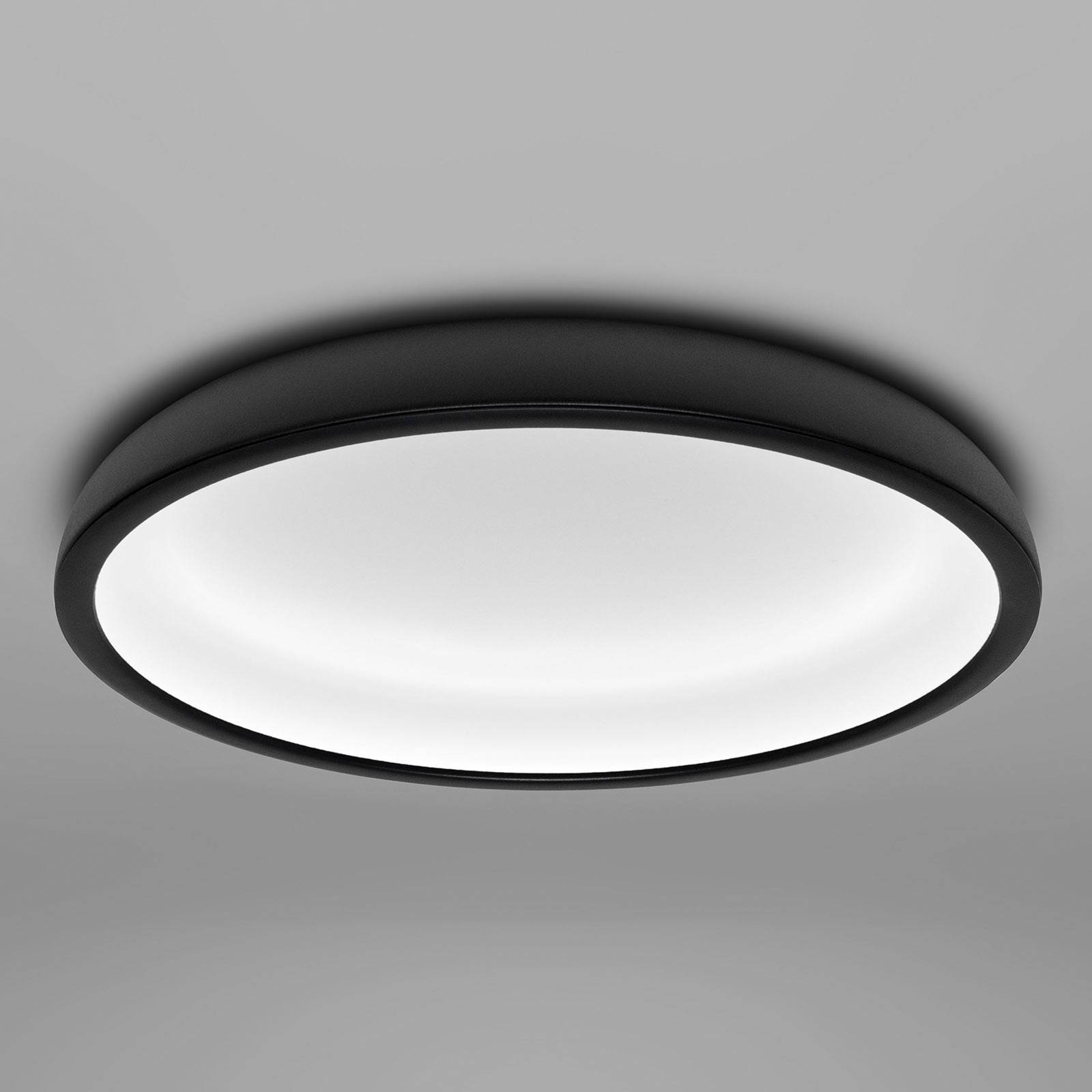 LED-taklampa Reflexio, Ø 46 cm, svart