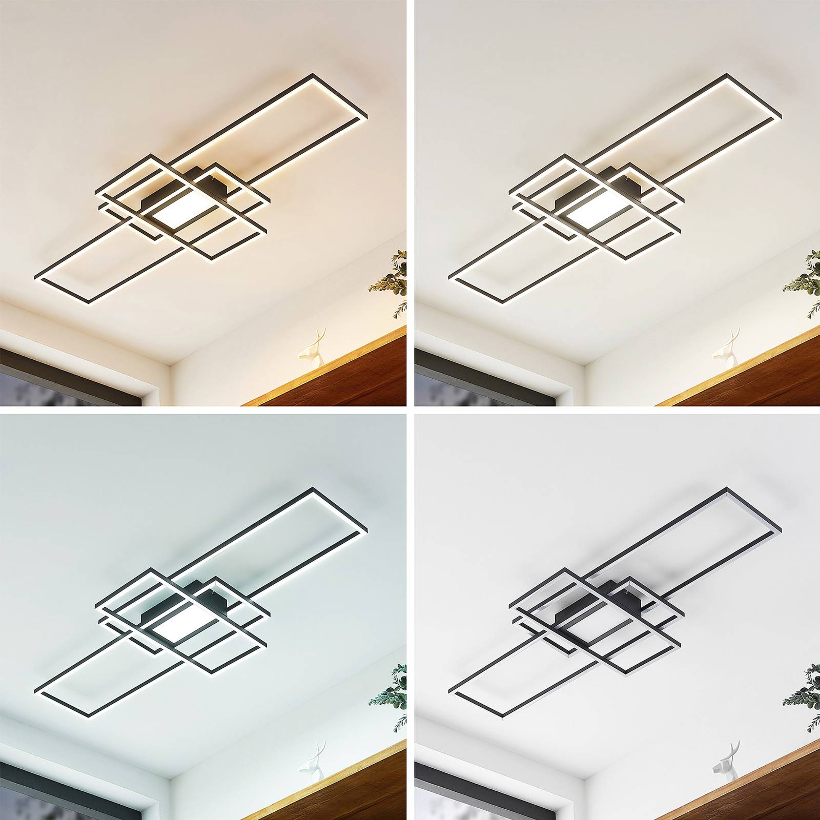 Lindby Caitlin LED-taklampa, antracit