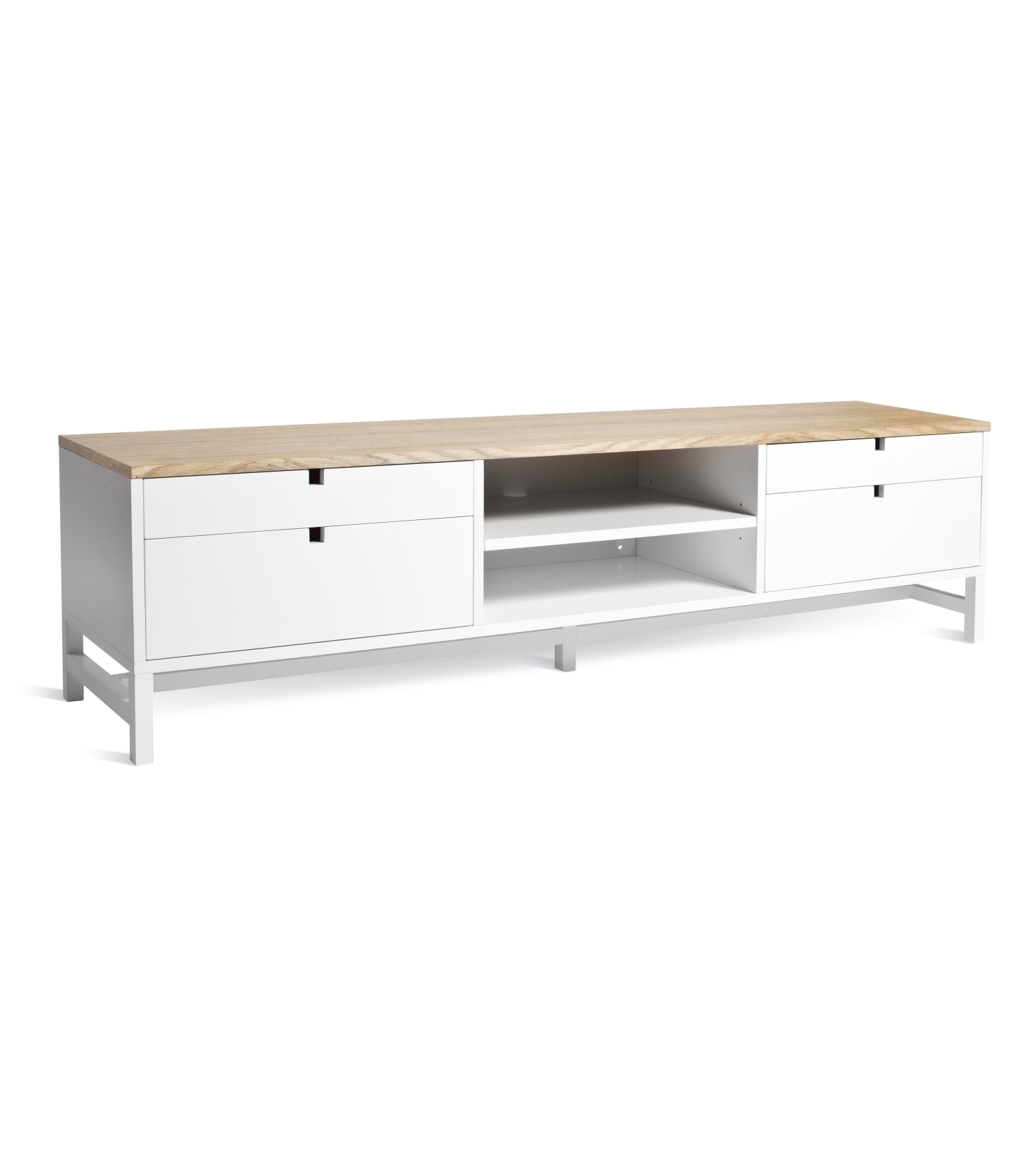 Falsterbo TV-bänk 180 cm lådor ek, Mavis