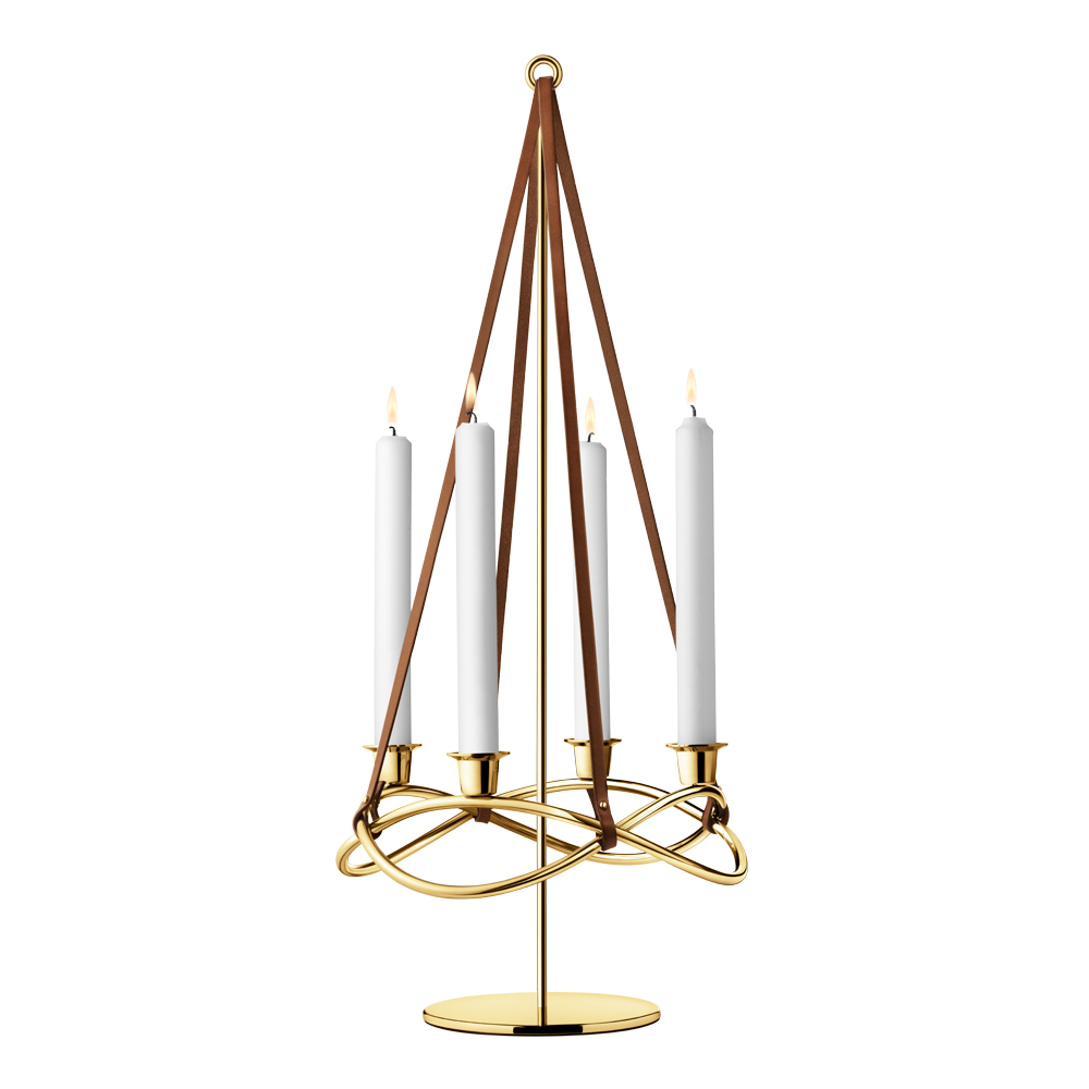 Georg Jensen - Season Ställning till ljusstake Guld blank