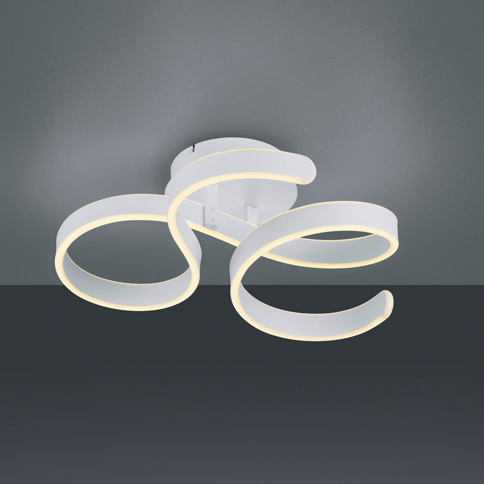 LED-taklampa Francis vit matt