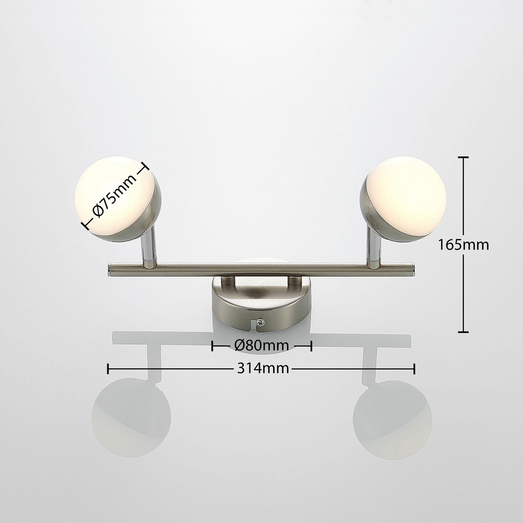 Lindby Lientje LED-taklampa, 2 lampor
