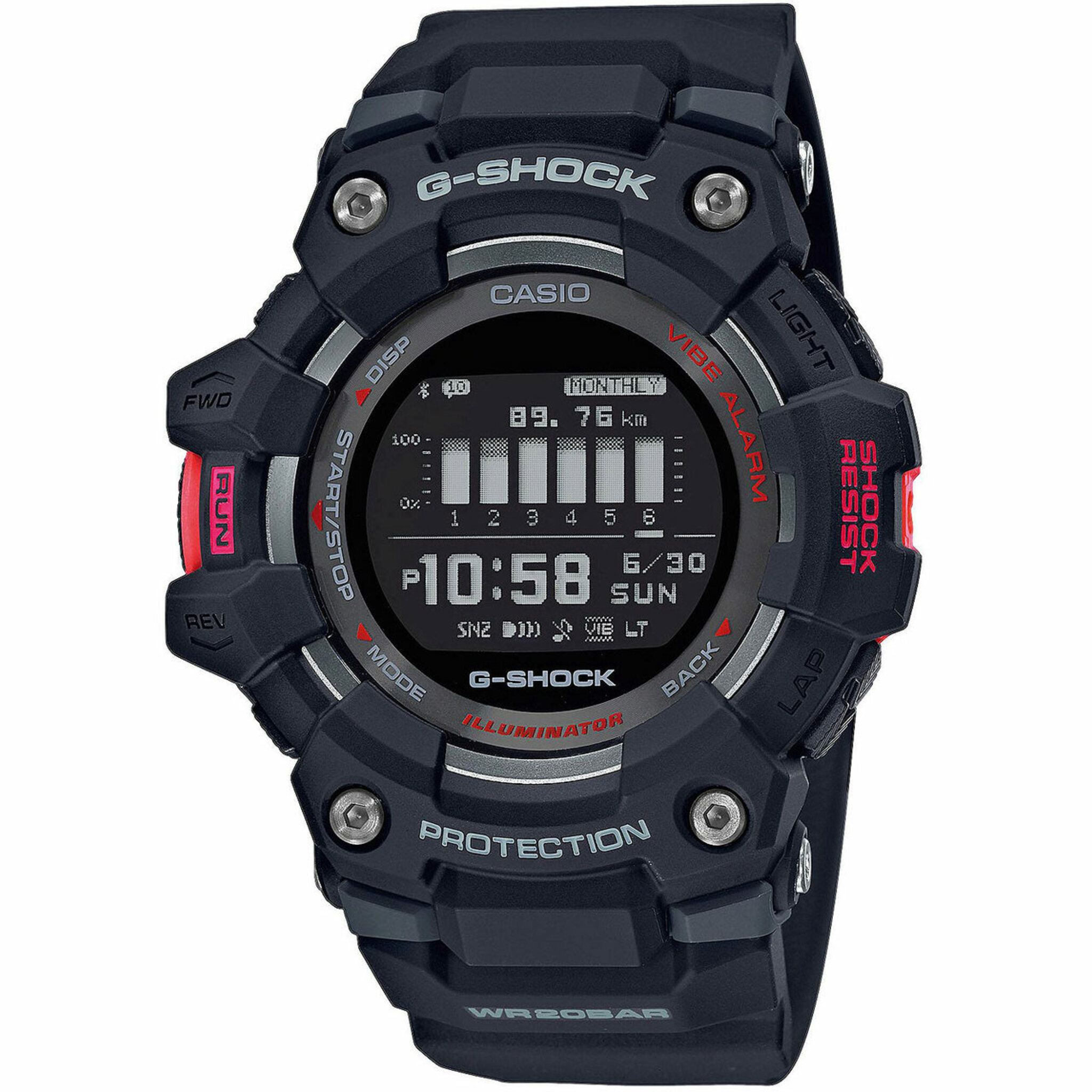 Gbd-100-1er, Quartz, 49mm, 20atm, black