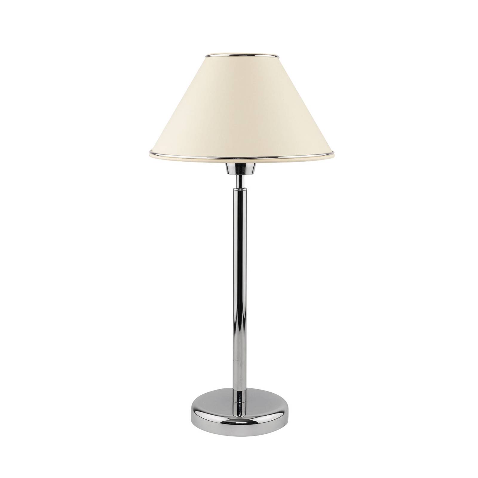 Bordslampa London krom/gräddvit, 1 lampa