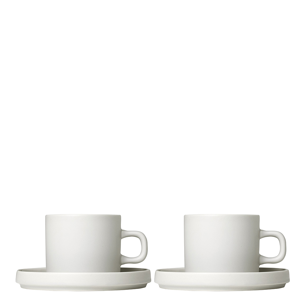 Blomus - Pilar Kaffemugg med fat 2-pack Moonbeam