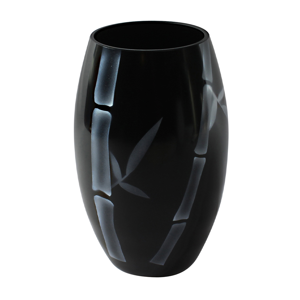 Nybro Crystal - Nybro Crystal Bambu Vas 20x13 cm Svart