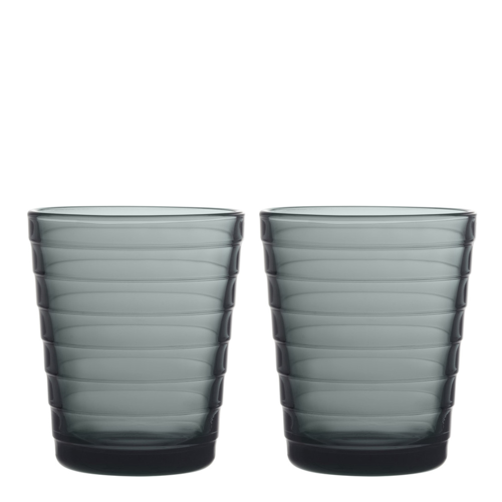 Iittala - Aino Aalto Glas 22 cl 2-pack Mörkgrå
