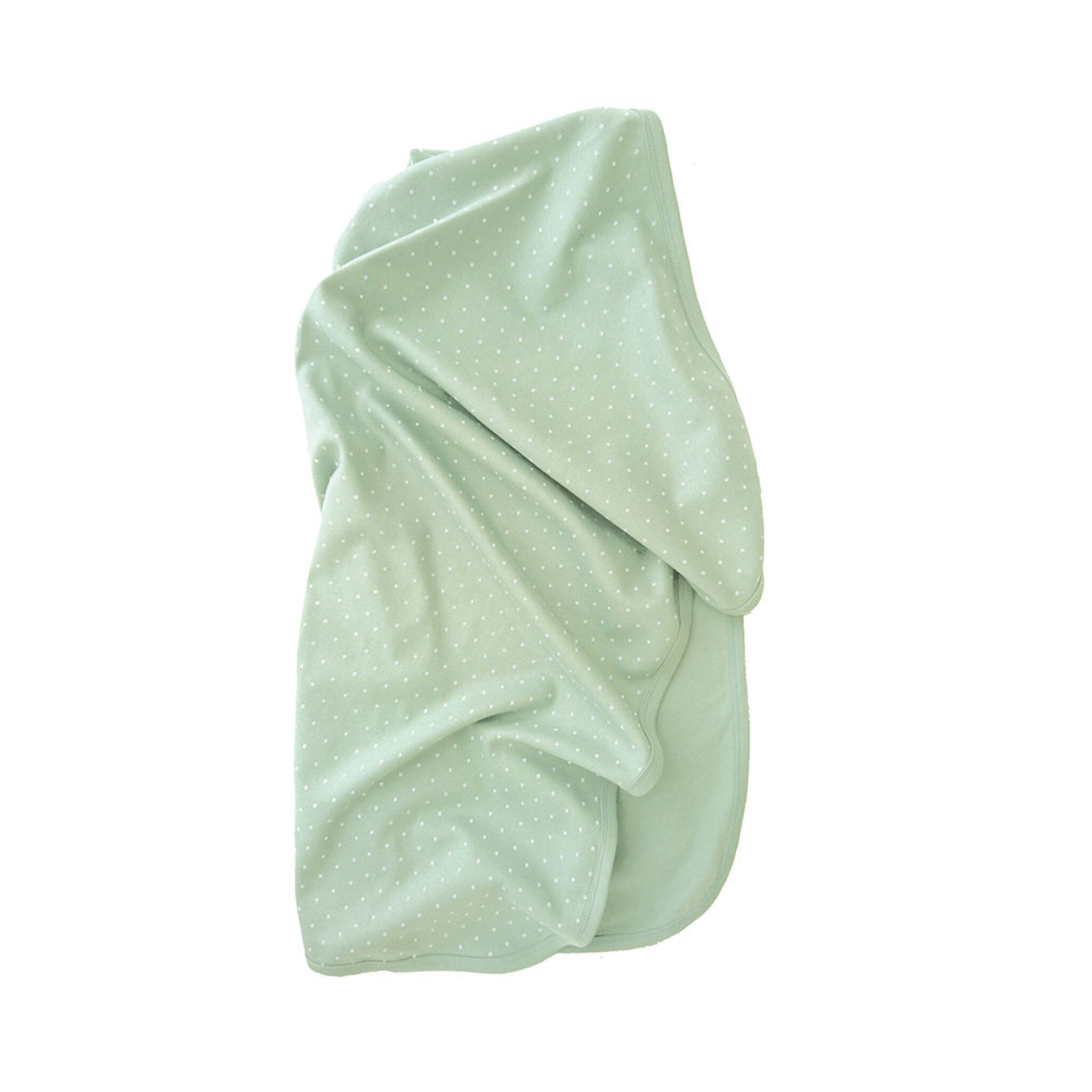 Babyfilt soft mint dotty GOTS, 70x80 cm