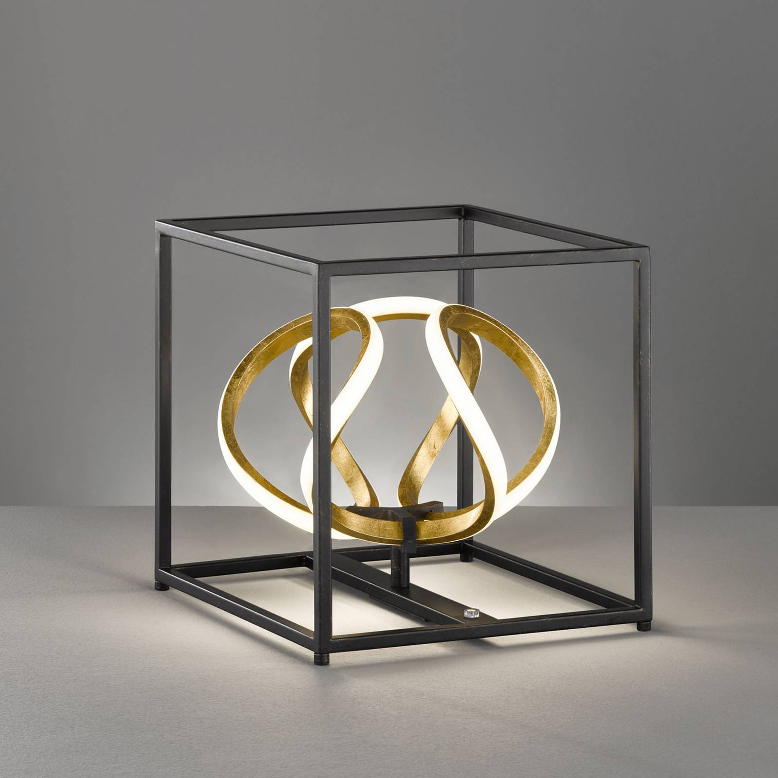 LED-bordslampa Gesa i svart och guld