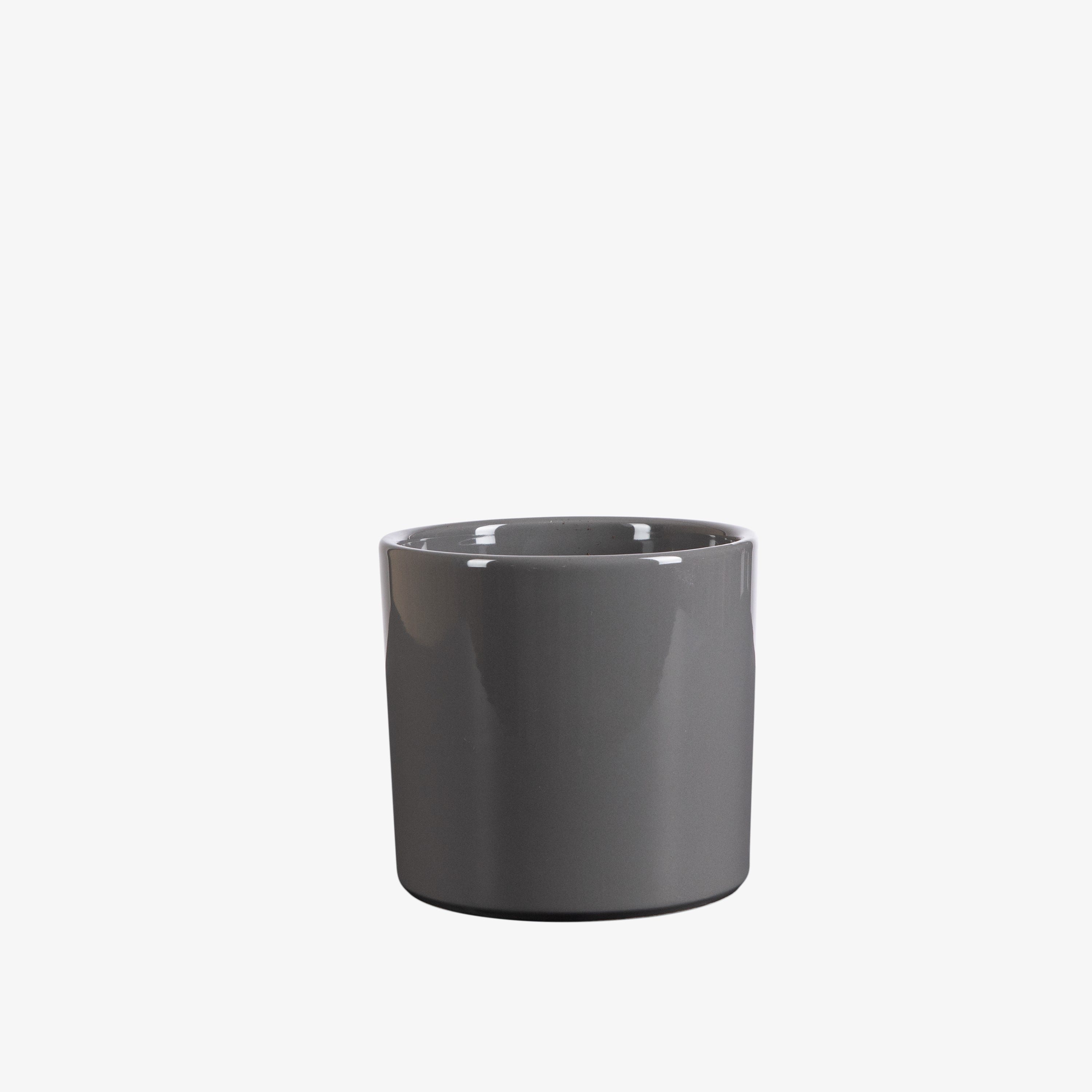 Kruka Glaserad 13cm Grå