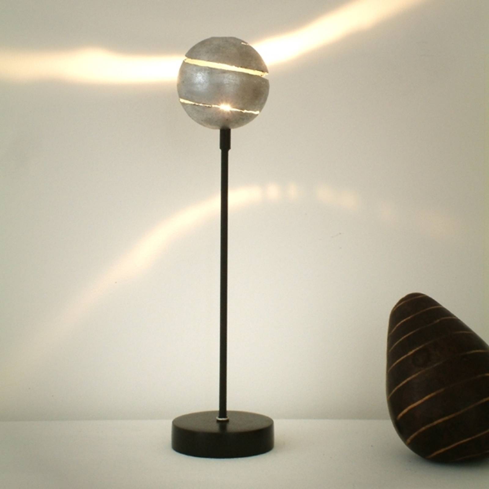 Dekorativ bordslampa KUGELBLITZ SILBER -järn