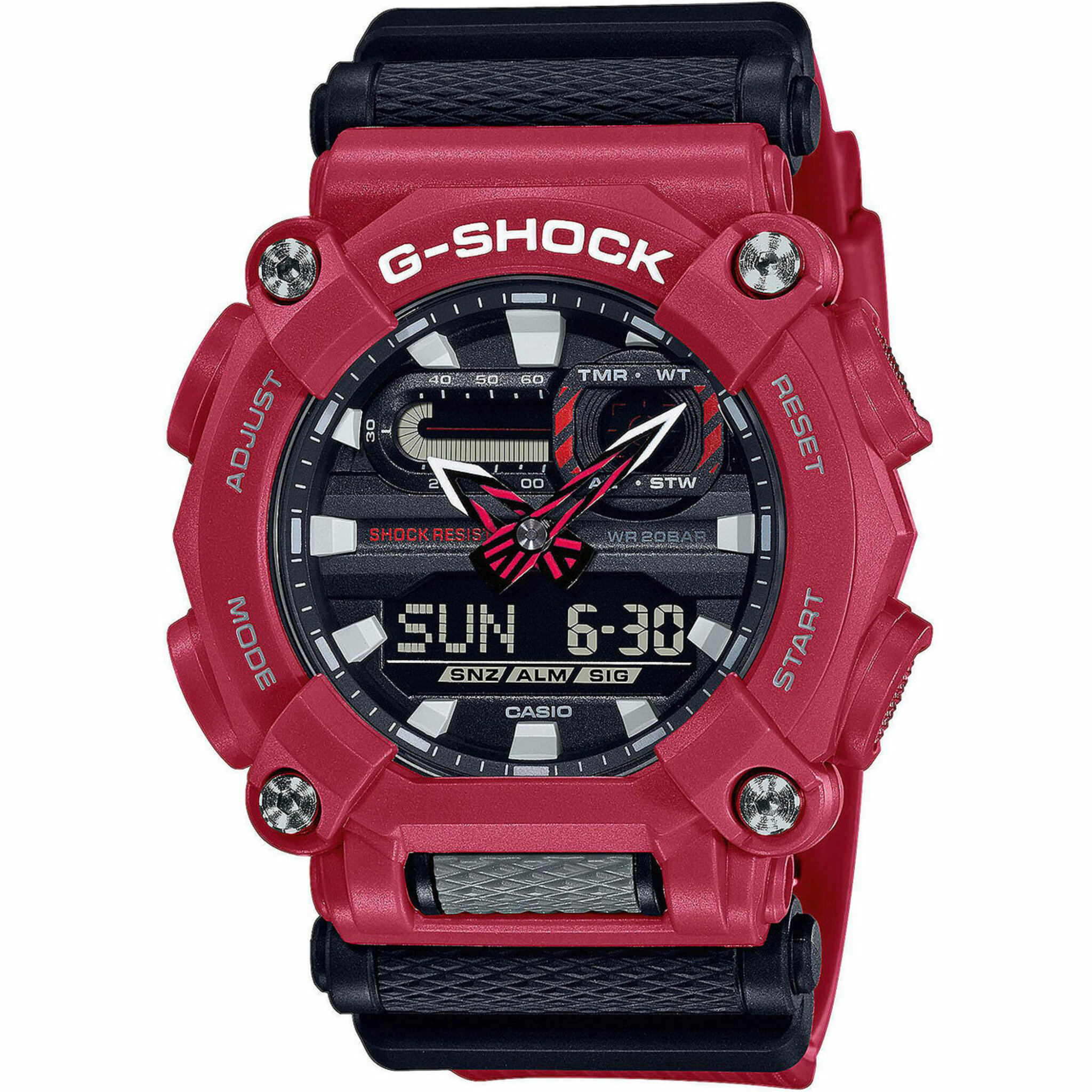 Ga-900-4aer, Quartz, 49mm, 20atm, red