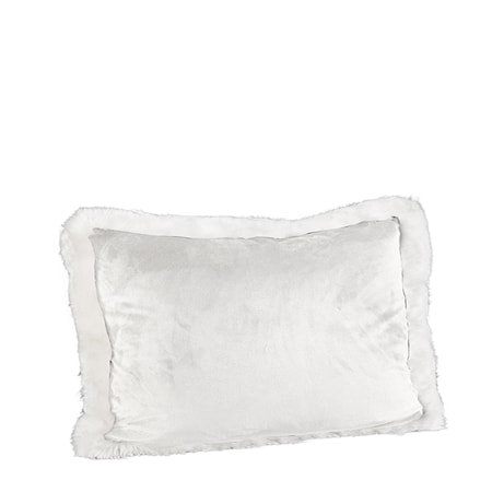 Leia Vit Velboa Kuddfodral 60x40