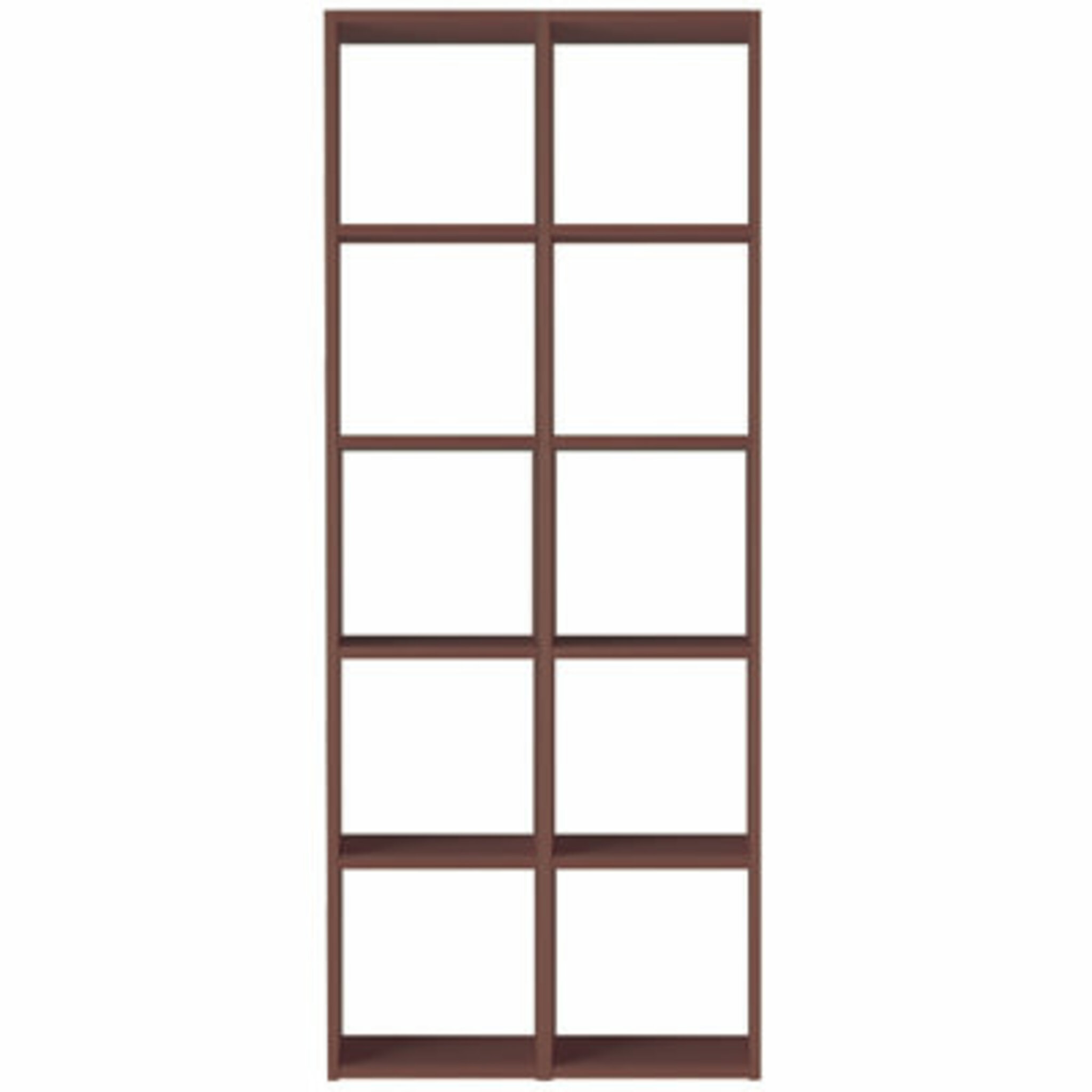 Smal Valnötshylla - 5x2 Set, 82x28.5x200 cm