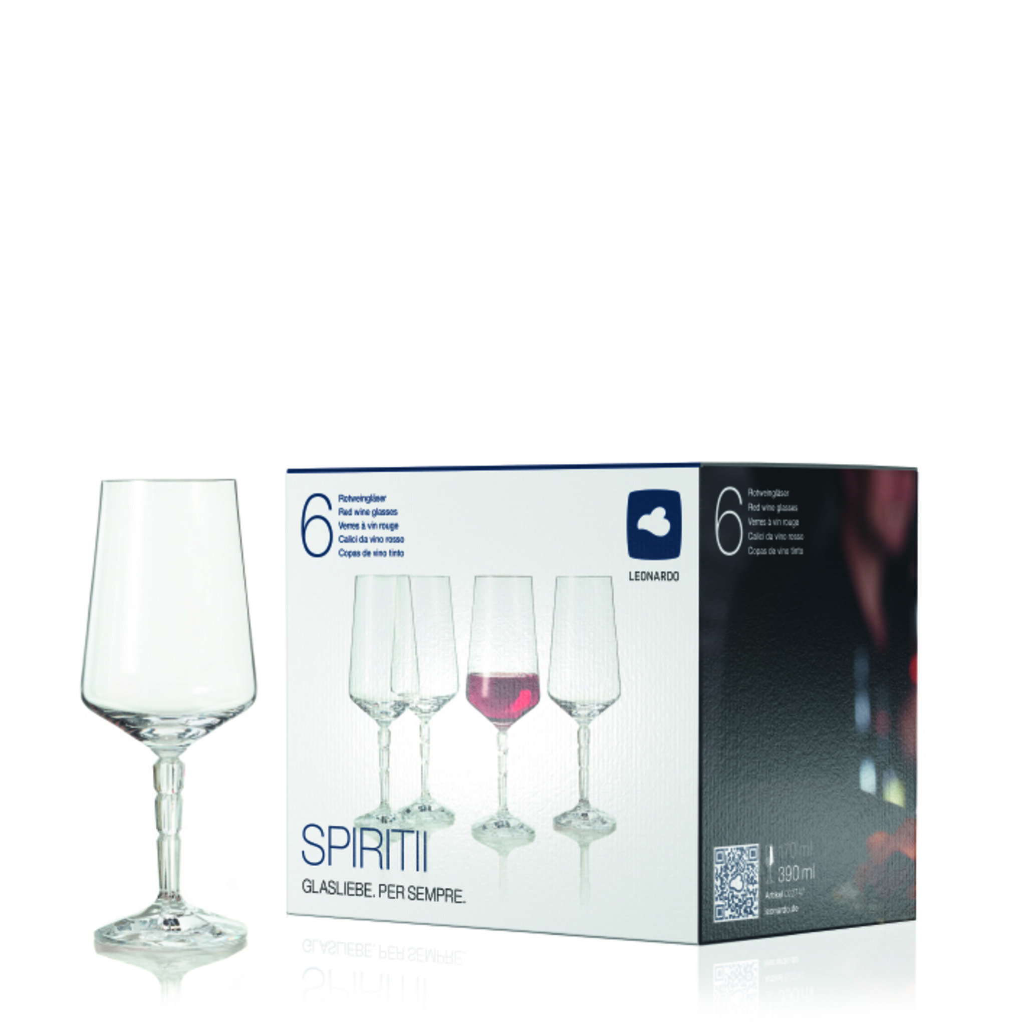 Rödvinsglas 390ml SPIRITII 6-pack