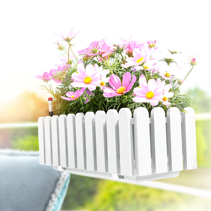 Självvattnande blomlåda Landhaus 50x20 cm, vit
