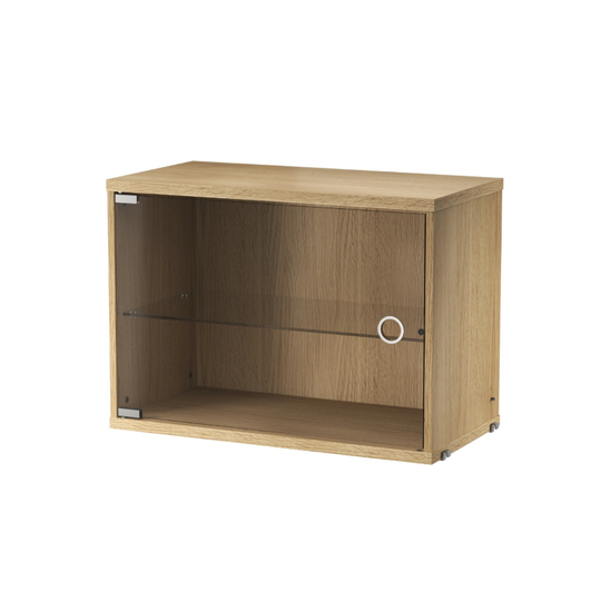 String Furniture Skåp med glasdörr 58x30 Ek