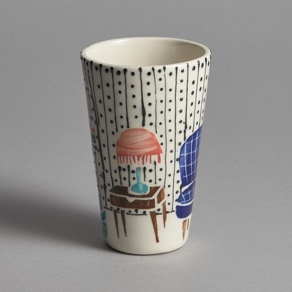 Craft - Mugg Blåprickig Tapet Anna Broström Ek