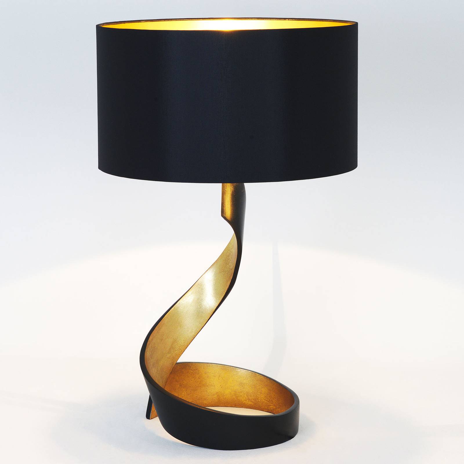 Bordslampa Vortice, svart-guld