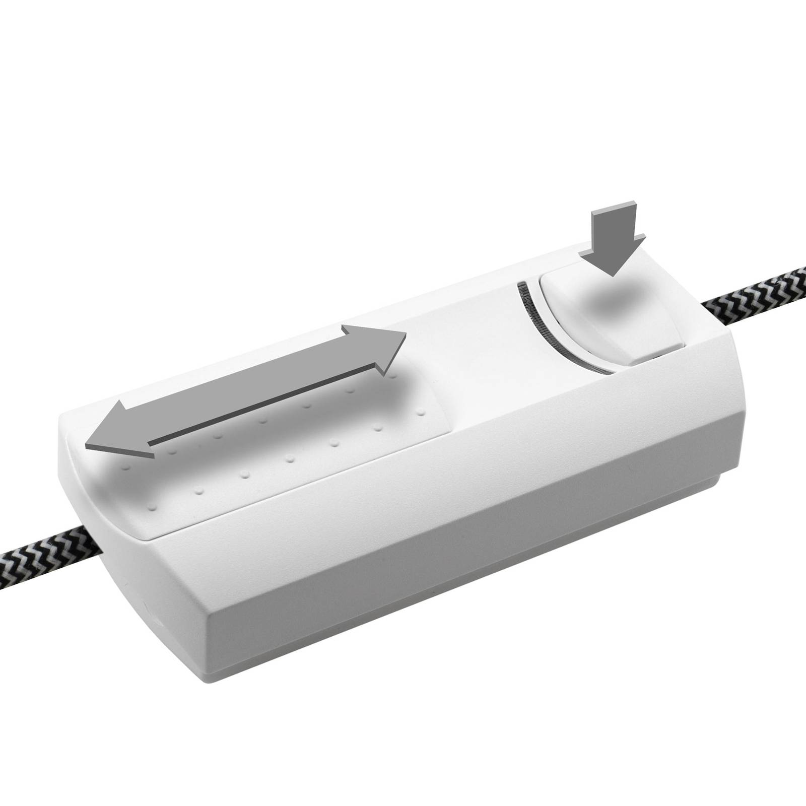 EHMANN T26.07.50 LED-kabel dimmer 20-500 W vitt