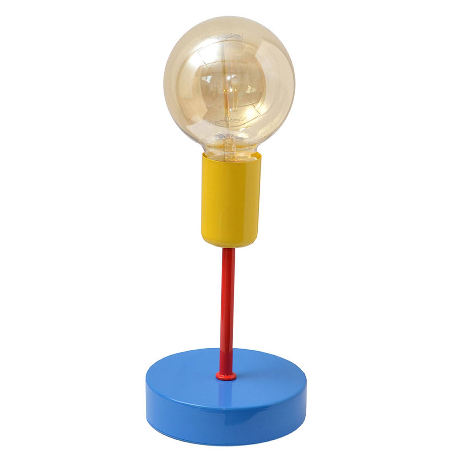 Färgglad bordslampa Oxford blå/röd/gul