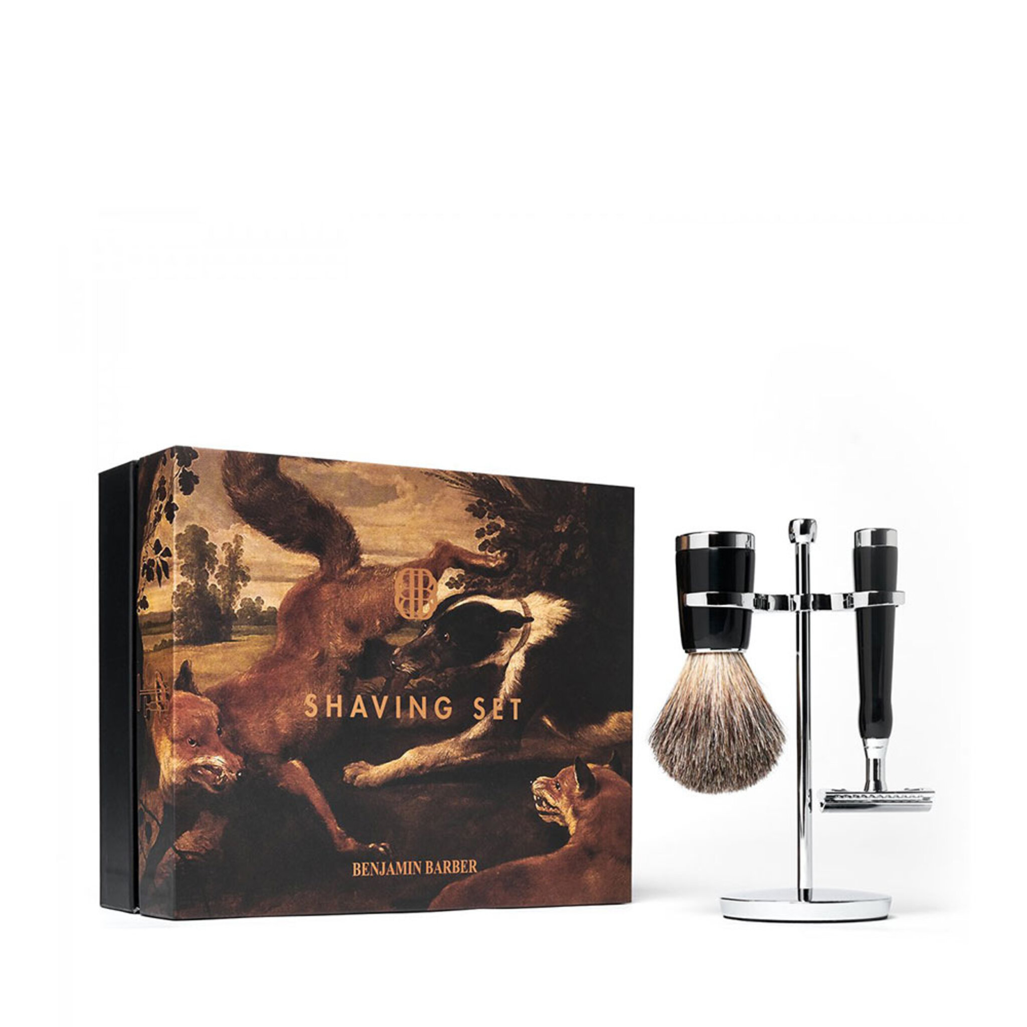 Classic 3-piece Shaving Set Ebony Safety Razor