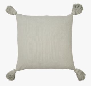 Tassel prydnadskudde ljusgrön