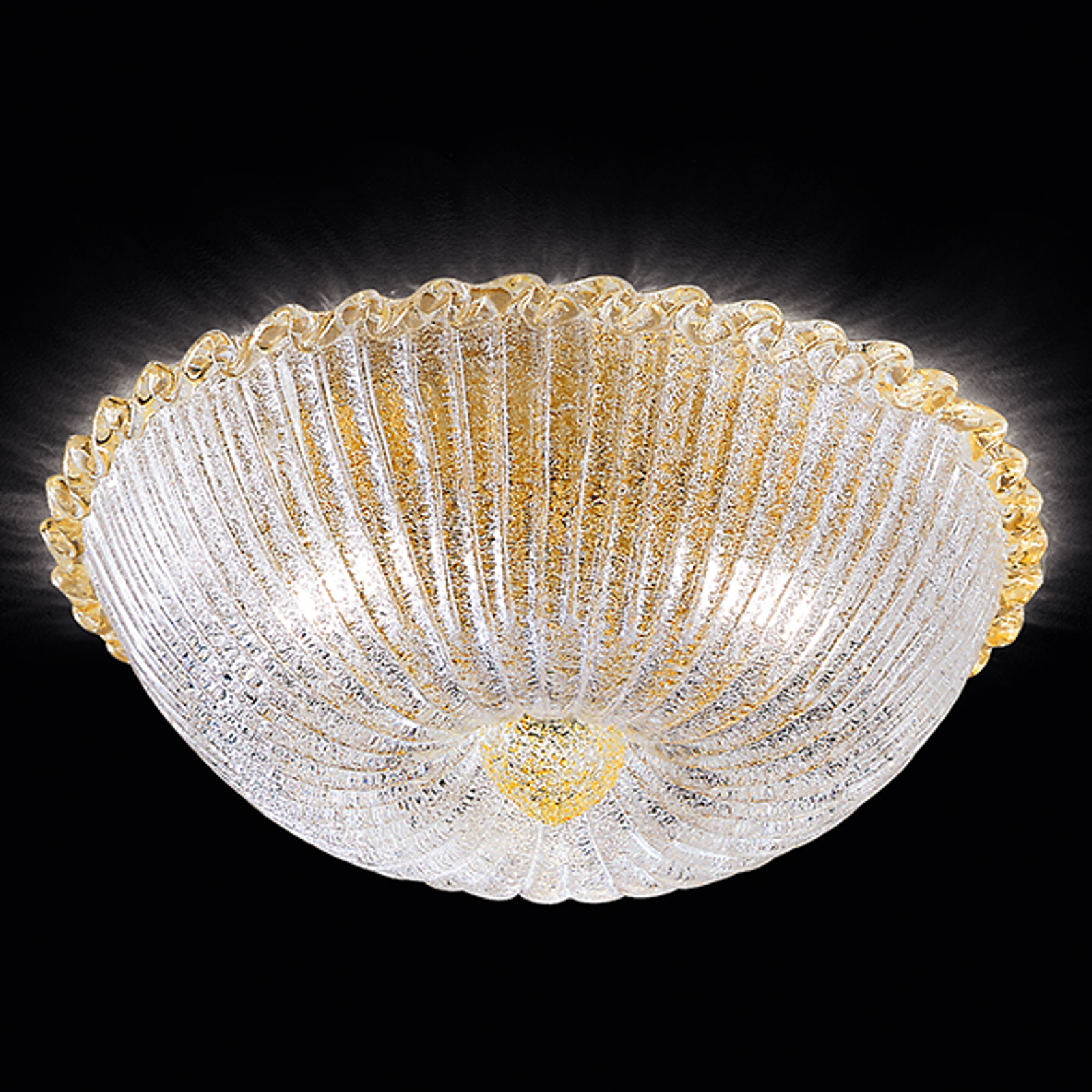 Taklampa Budino guld klar 40 cm