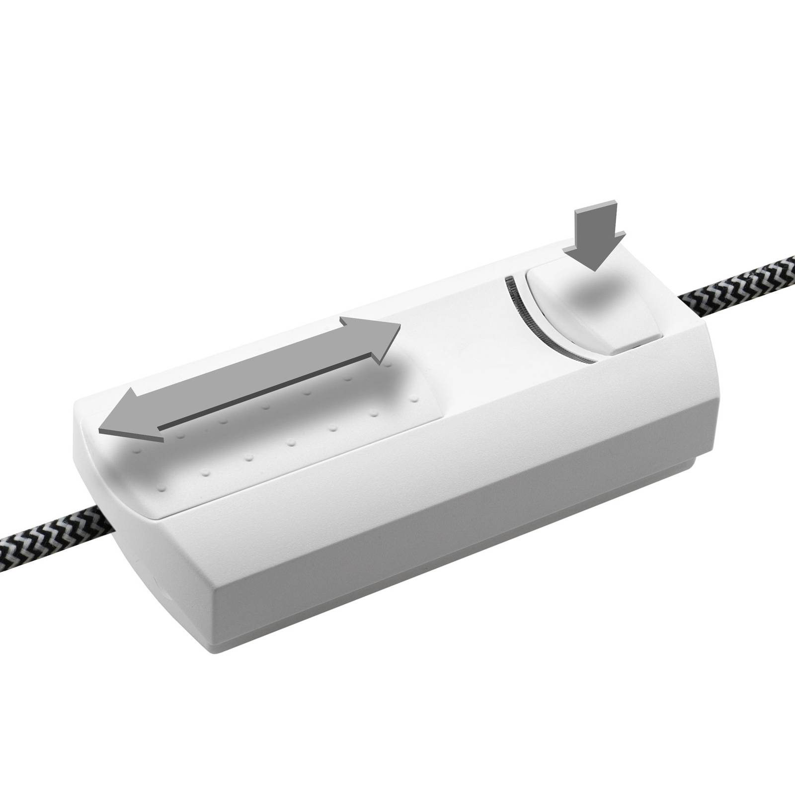 EHMANN T26.07 LED-kabel dimmer 7-110 W vit