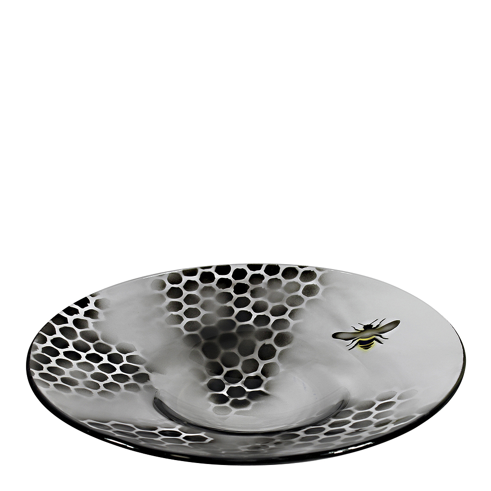 Nybro Crystal - Honeycomb Fat 35 cm Svart