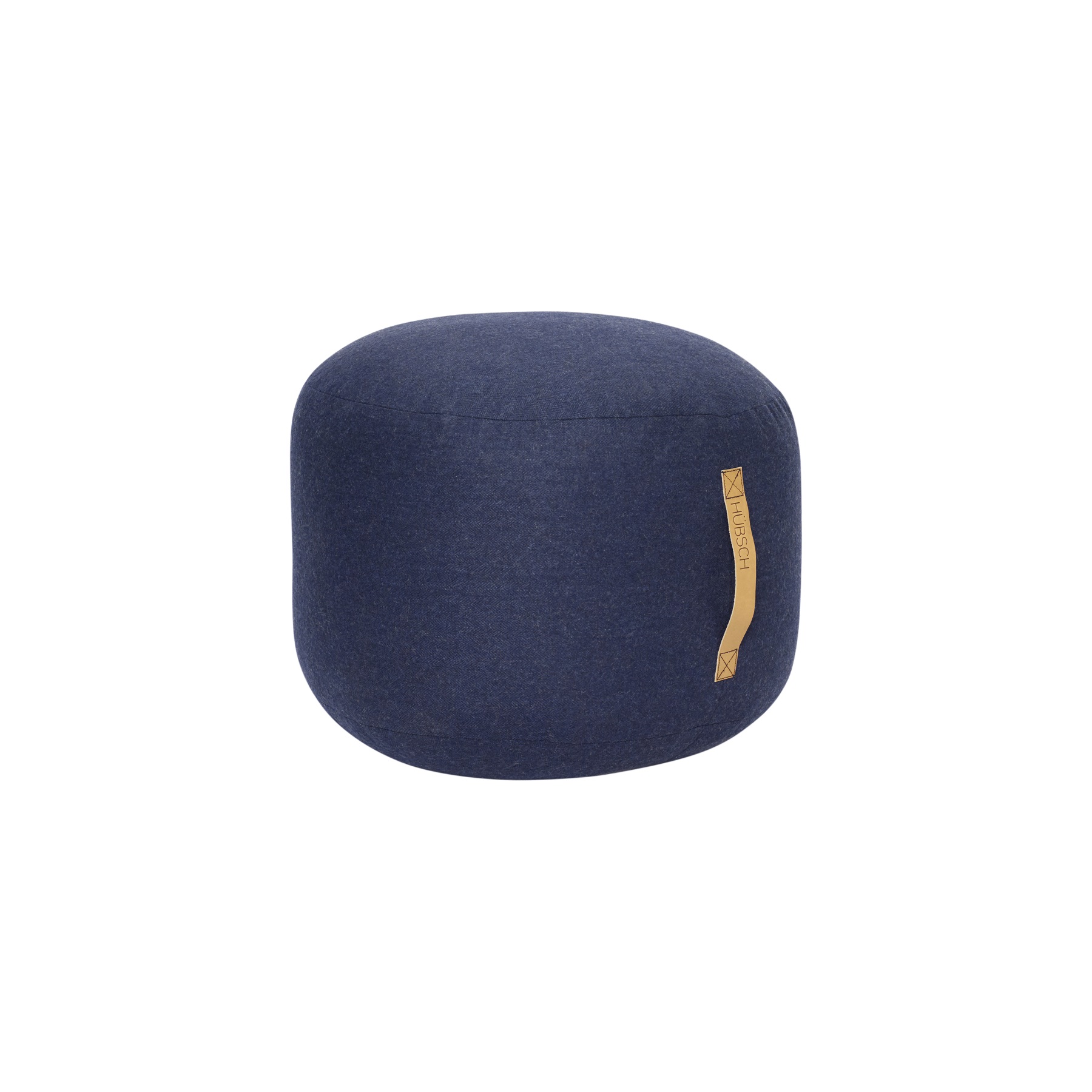 Sittpuff ull Ø 50 cm mörkblå, Hubsch