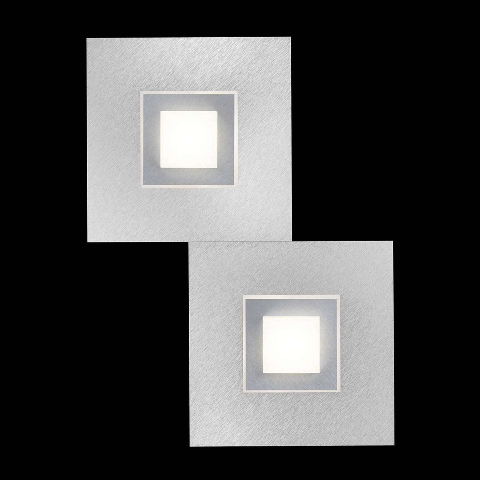 GROSSMANN Karree LED-vägglampa, 2 ljus, titan