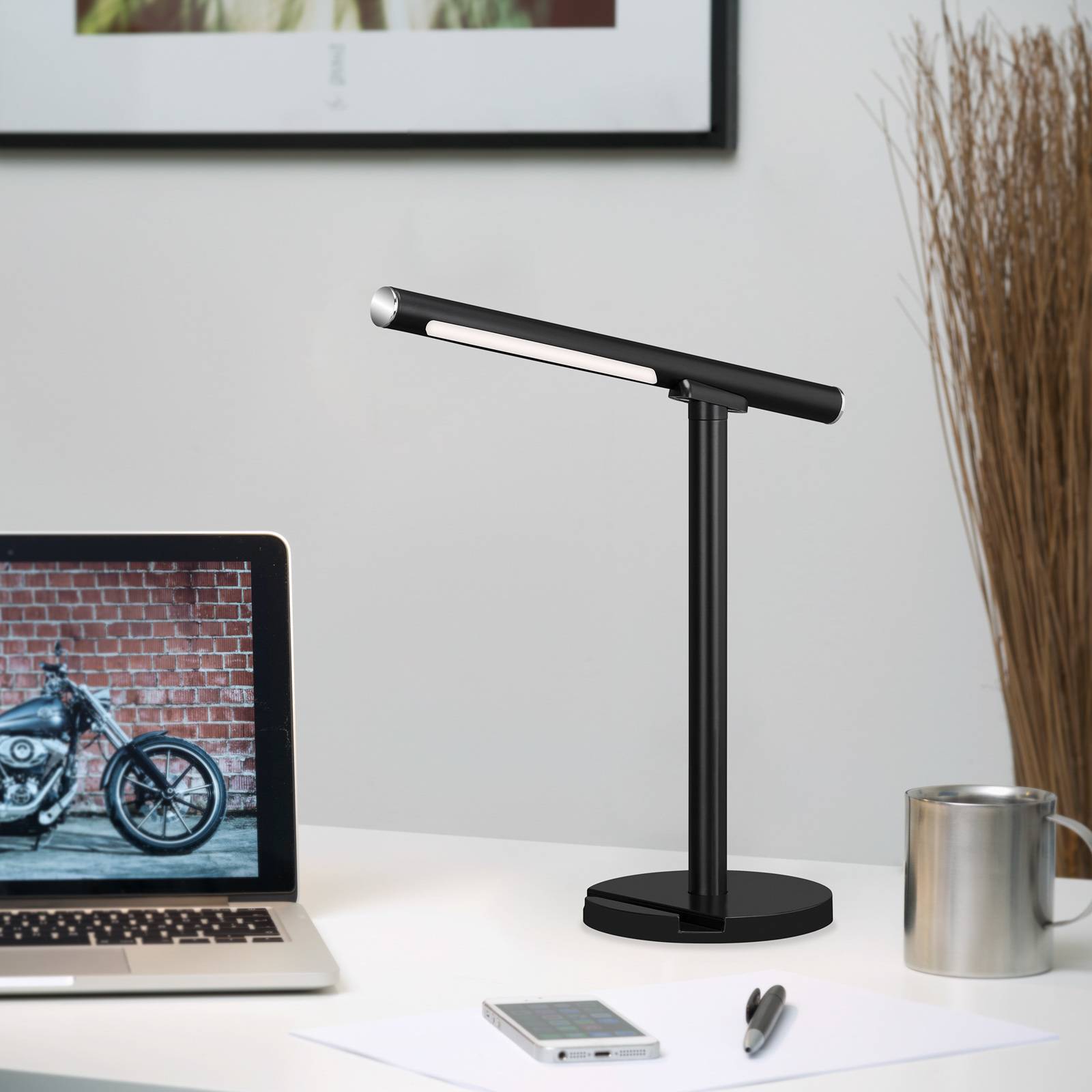 LED-bordslampa Everywhere, USB med batteri, svart