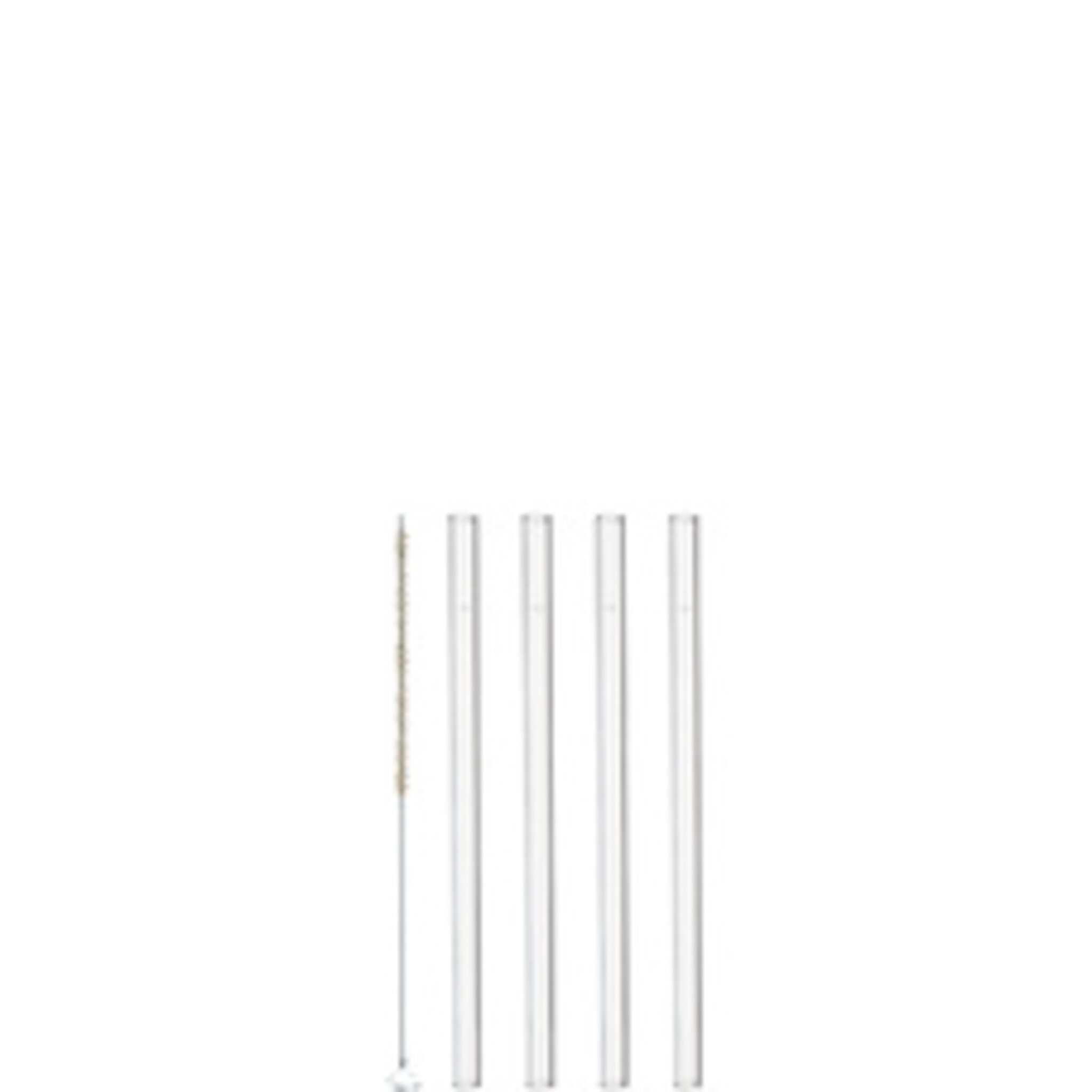 CIAO Sugrör Glas 15cm 4-pack + Borste