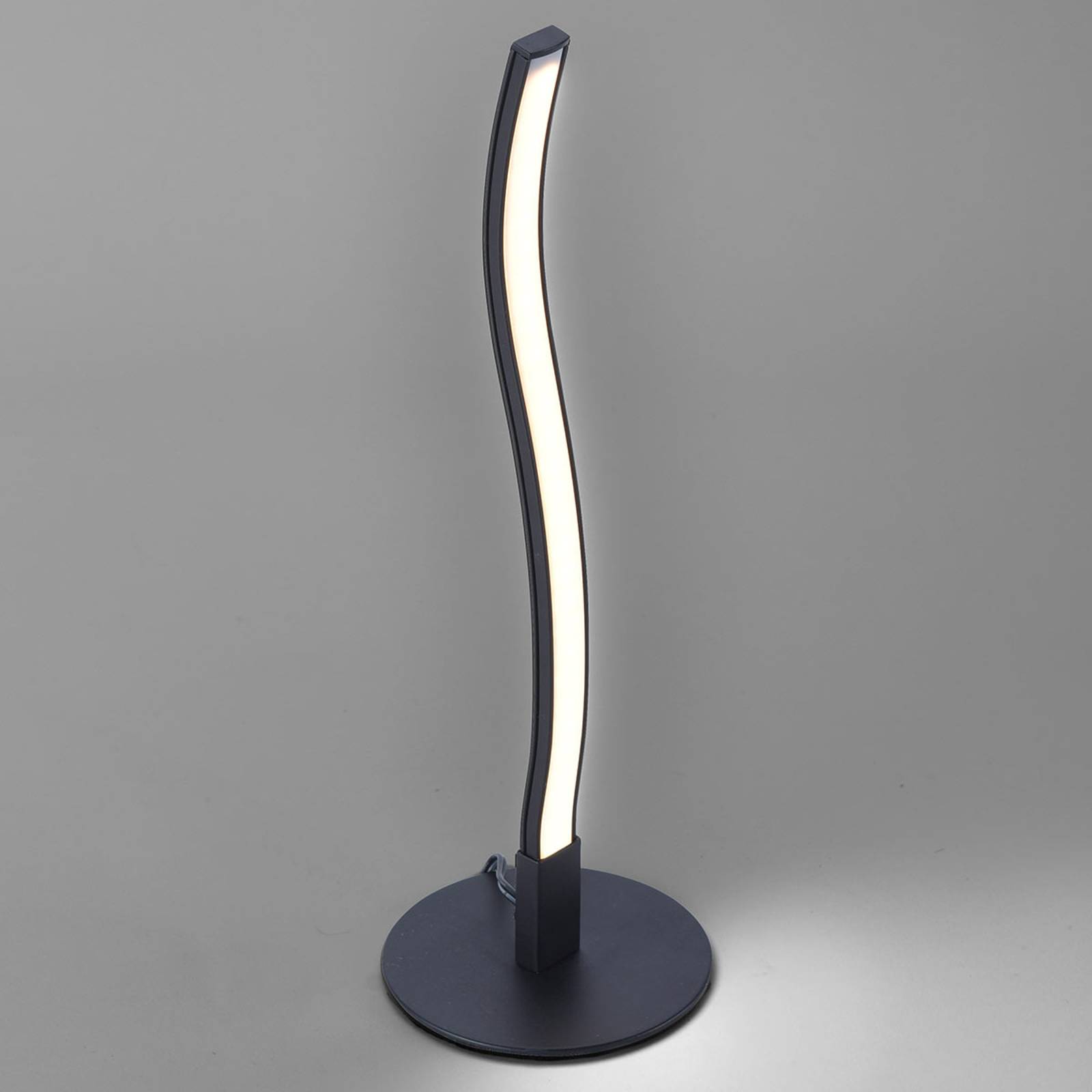 LED-bordslampa Wave, omkopplare, svart