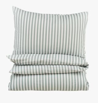 Classic stripe påslakanset grön