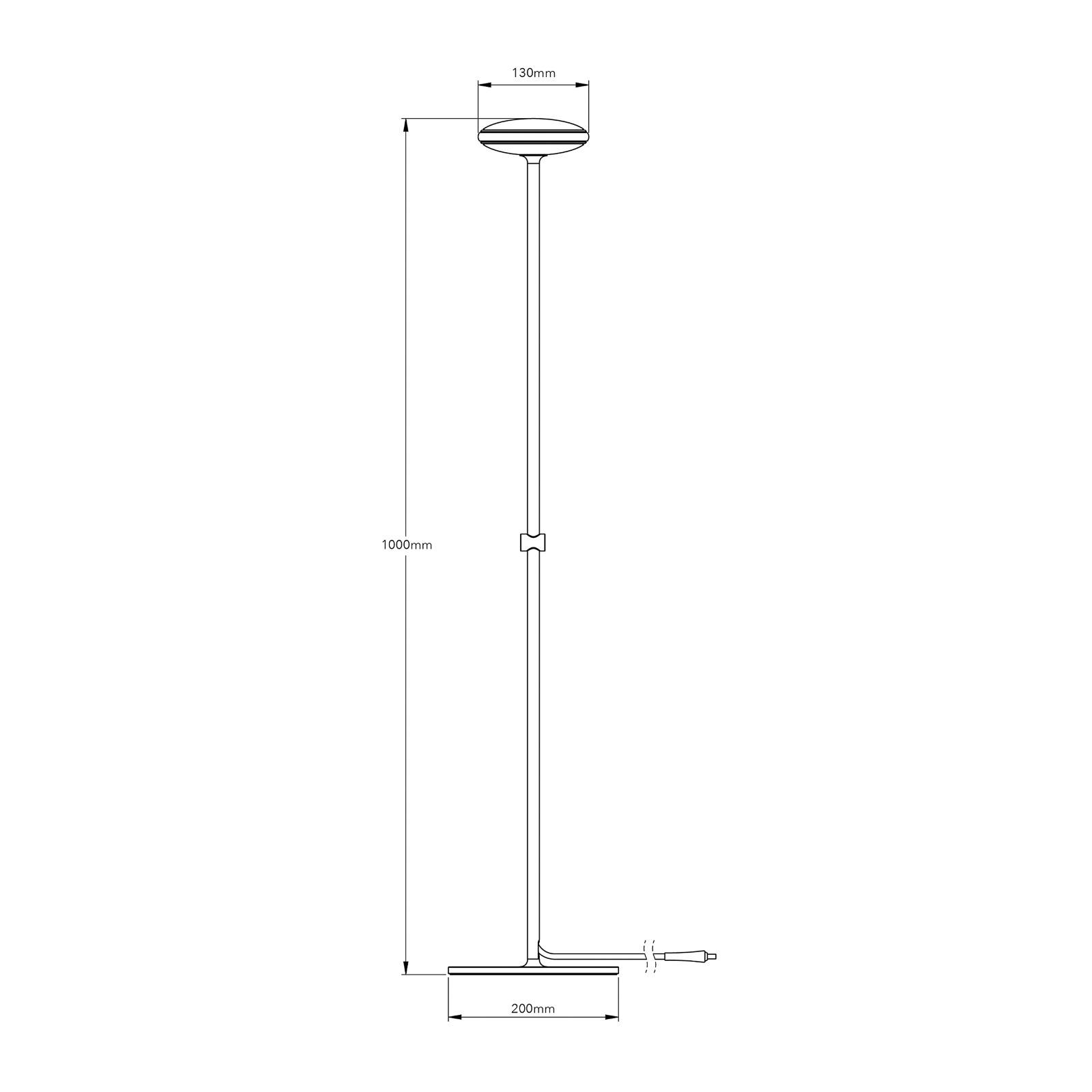 Shade ØS1 golvlampa ringar mässing fot vit Node