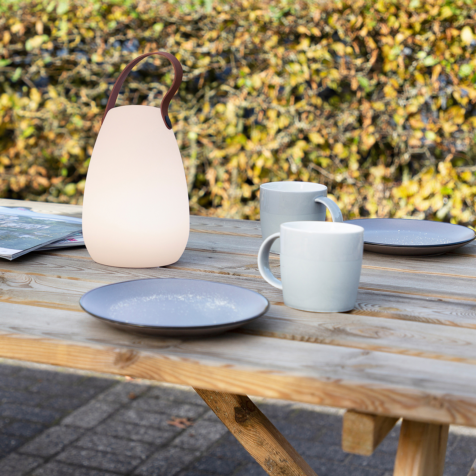 LED-bordslampa OOO-50002 utomhus, med batteri