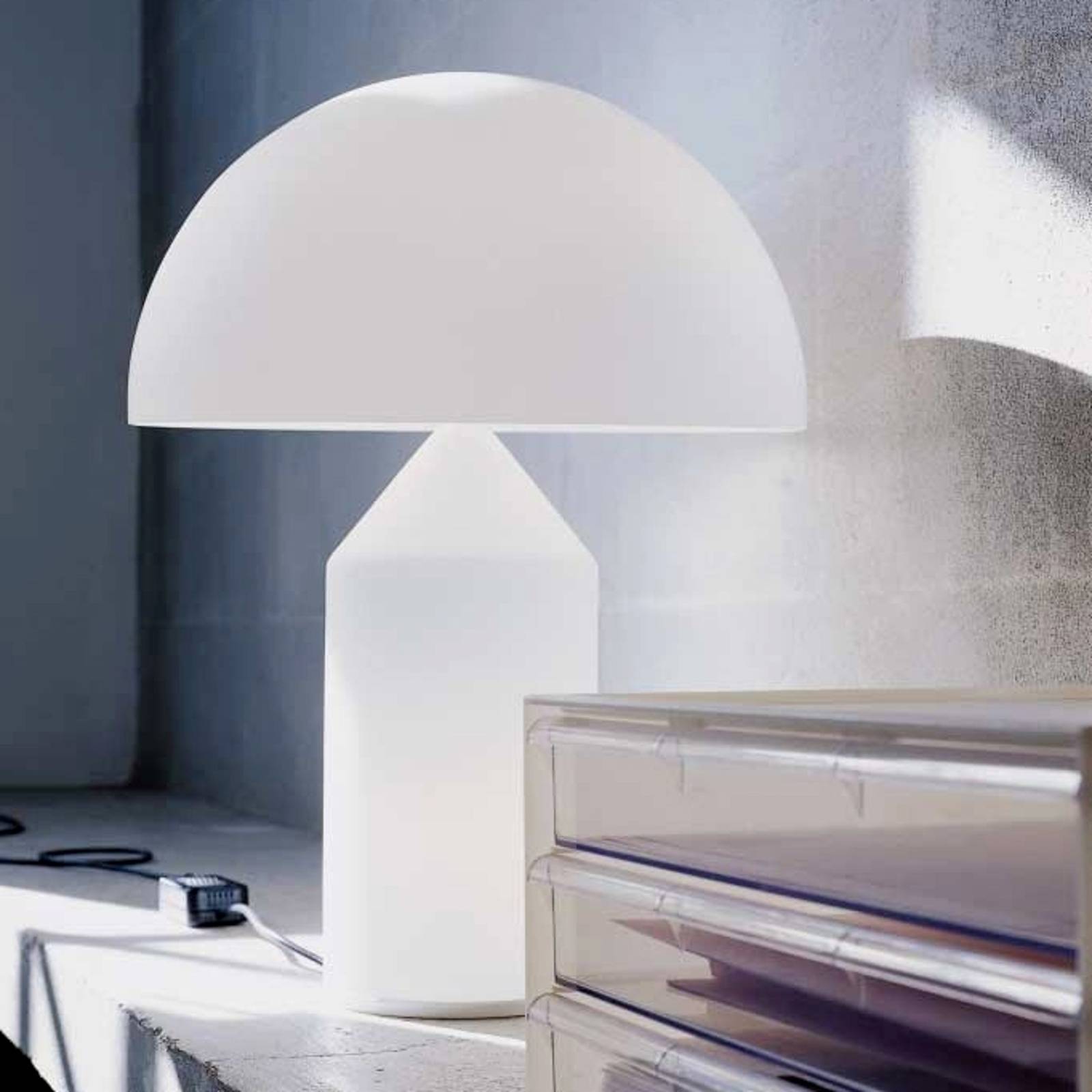 Oluce Atollo - muranoglasbordslampa, 70 cm
