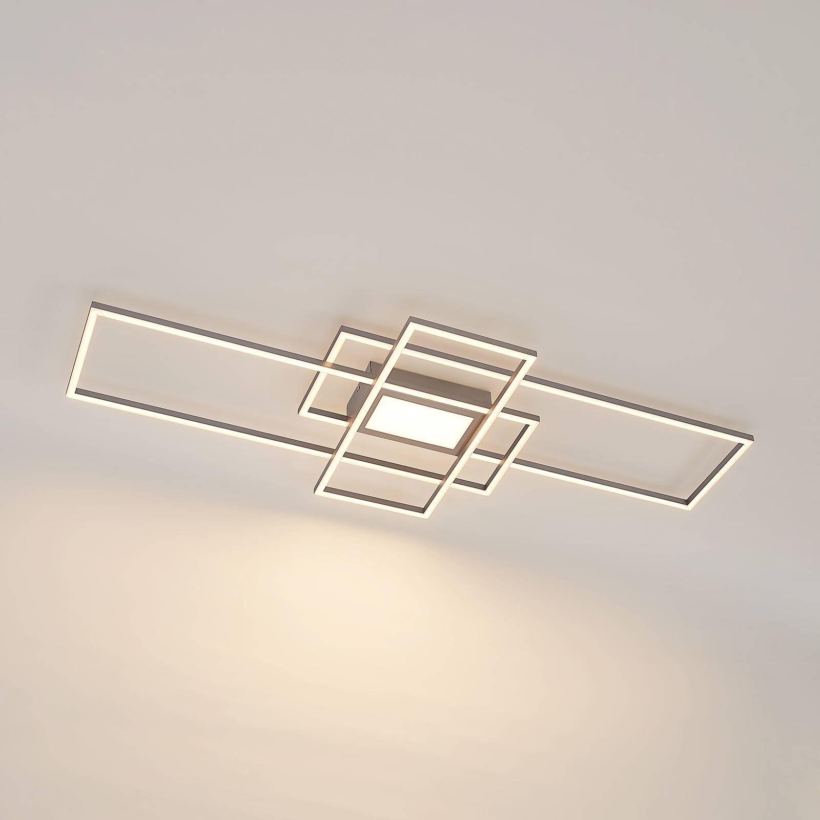 Lindby Caitlin LED-taklampa, nickel