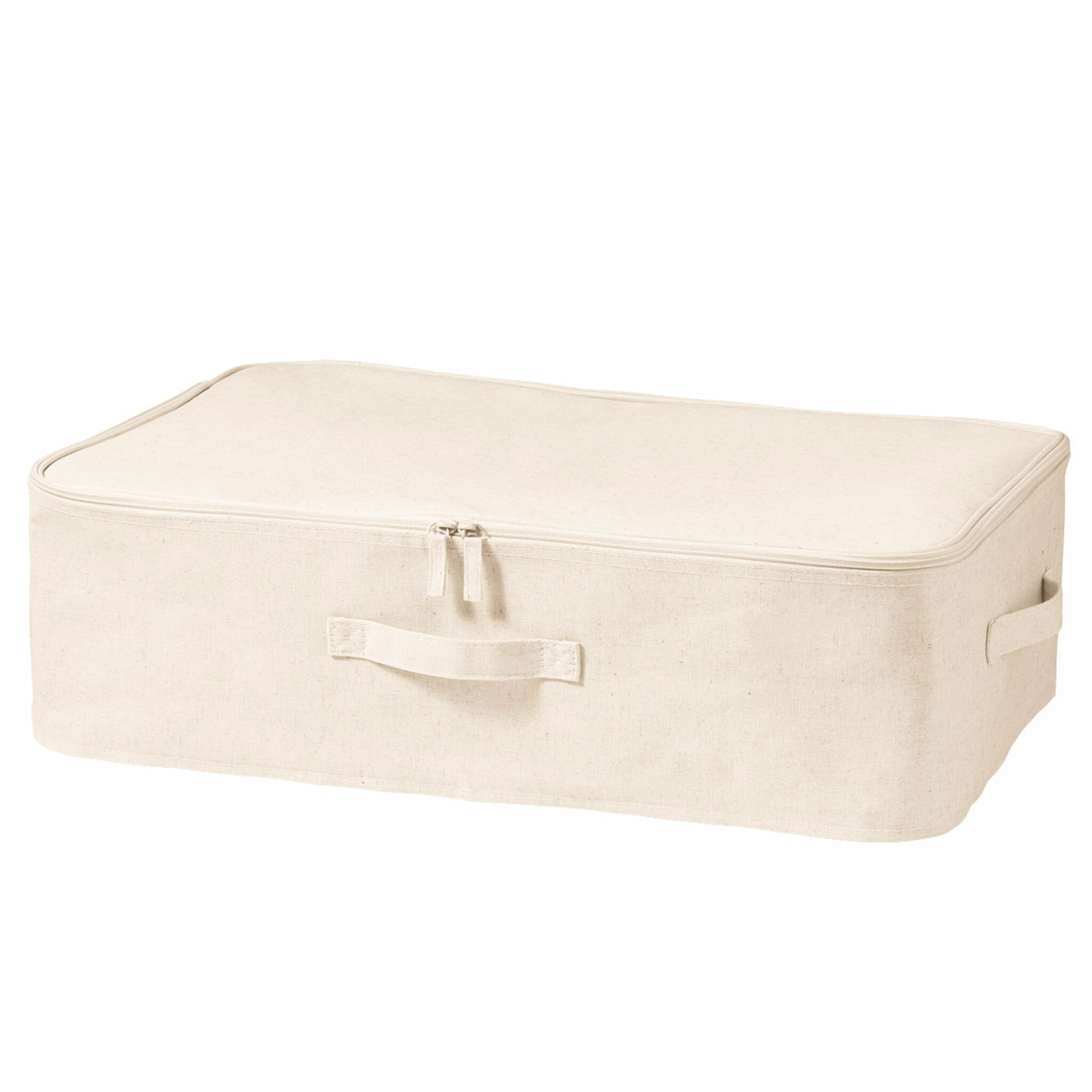 Förvaringslåda I Bommullslin Med Dragkedja - 59x39x18cm, 59x39x18 cm