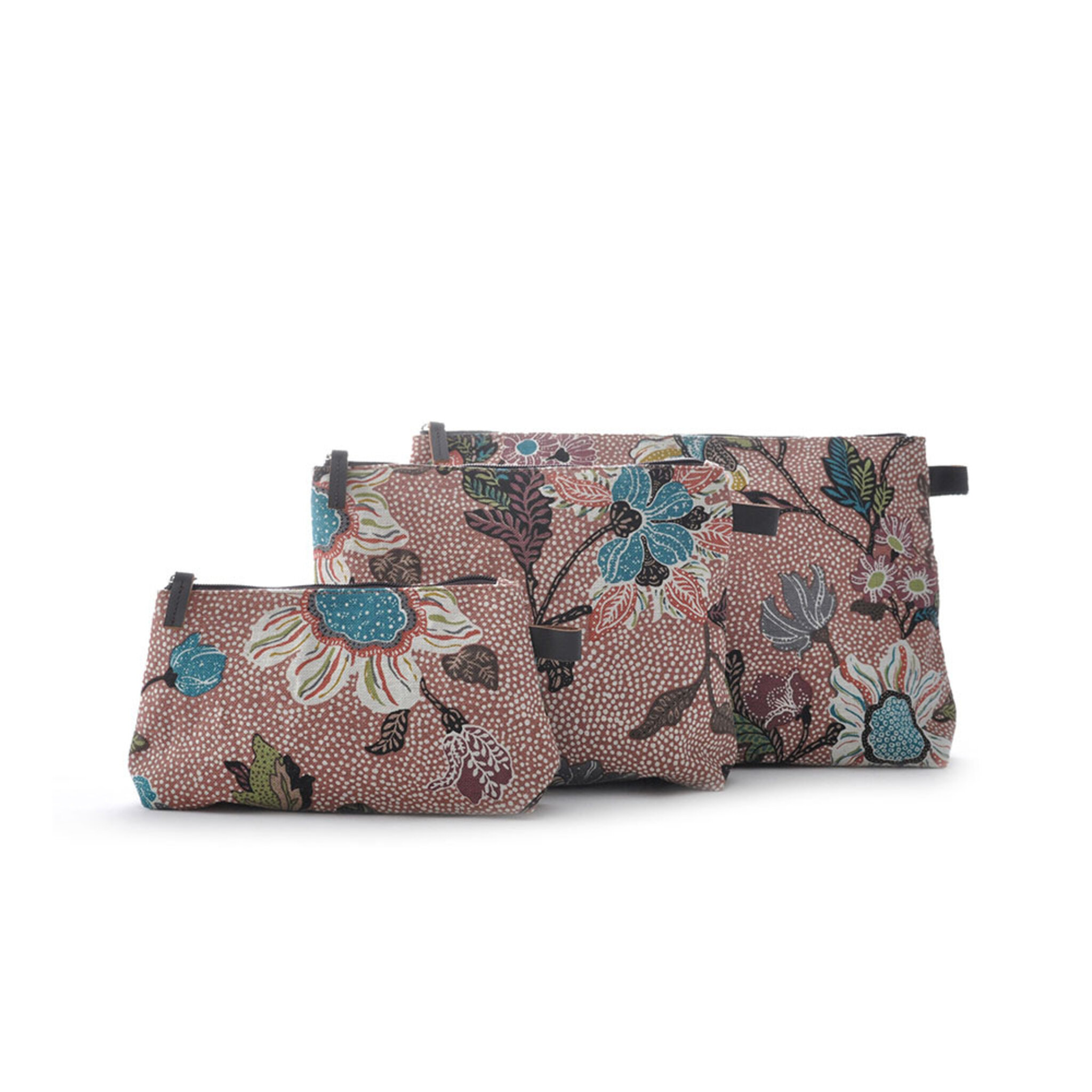 Necessär Cosmetic M Persimmon Flower Linen