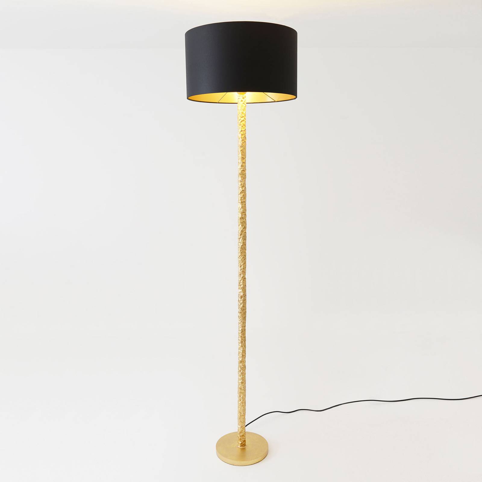 Golvlampa Cancelliere Rotonda chintz svart/guld