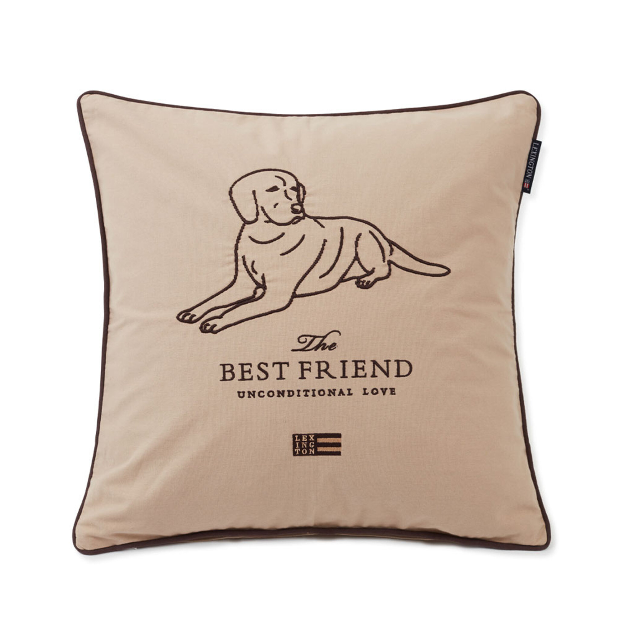 Sham Best Friend Cotton Canvas Pillow, 50X50