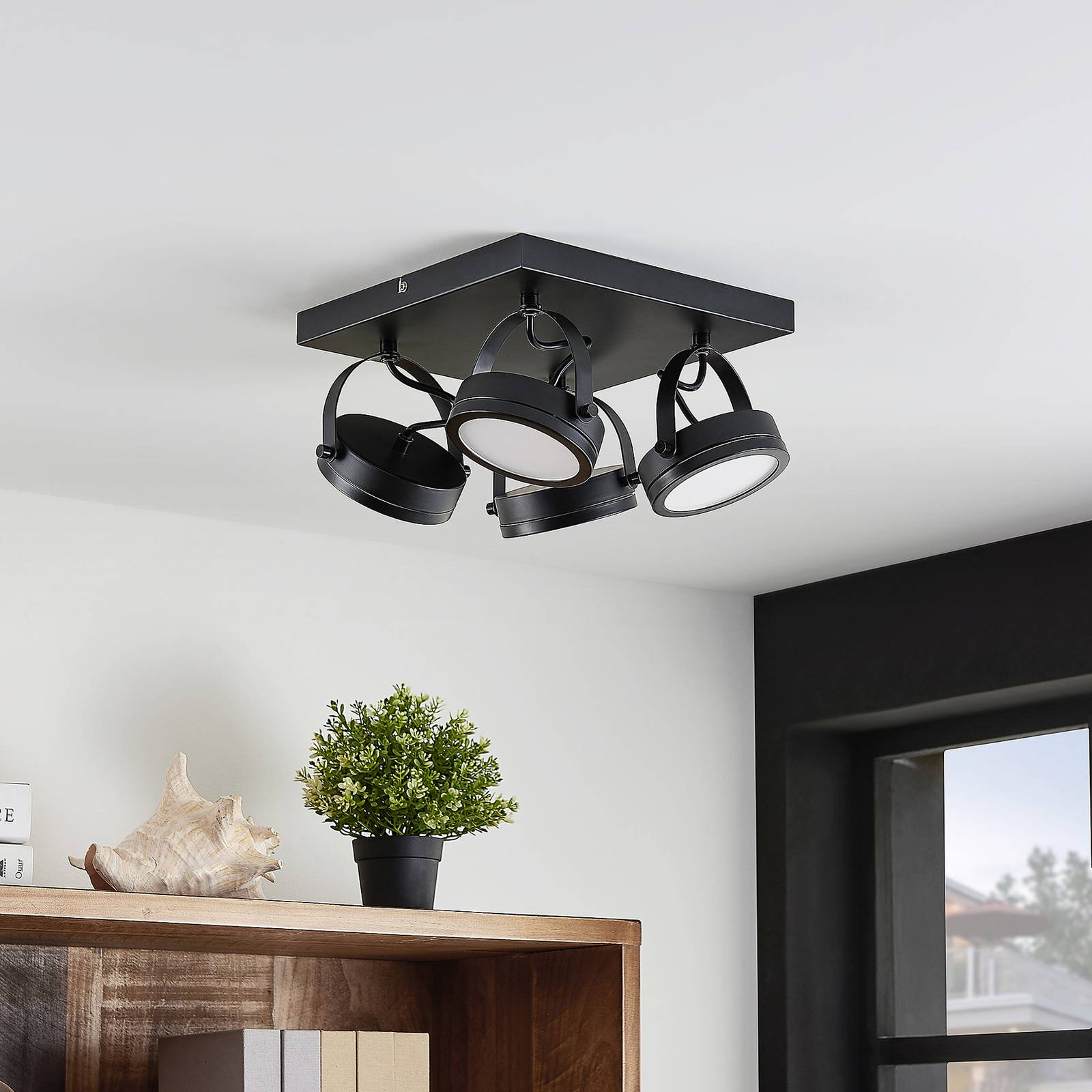 Lindby Omila LED-takspotlight, 4 lampor