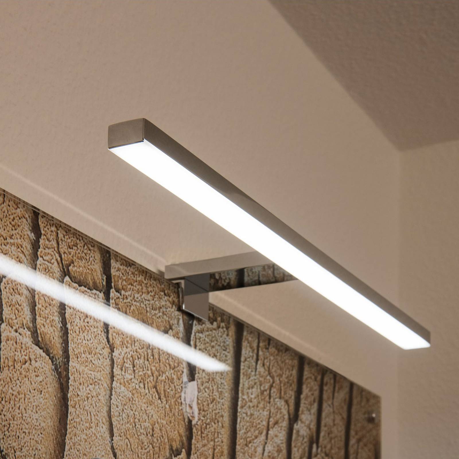 SLV Dorisa LED-kläm-vägglampa bredd 50 cm krom