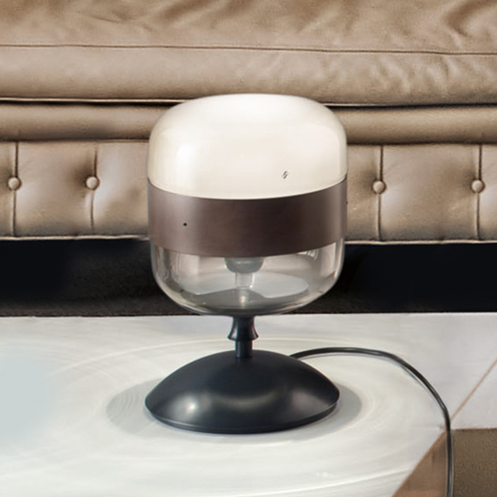 Designerbordslampa Futura av glas, 29 cm