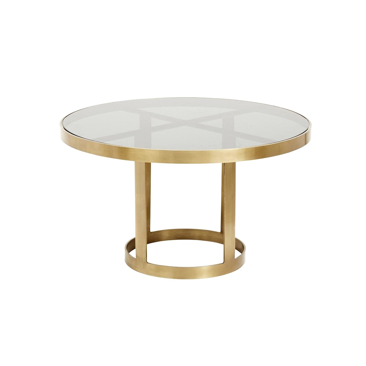 Runt soffbord GOLDEN glas guld, Nordal